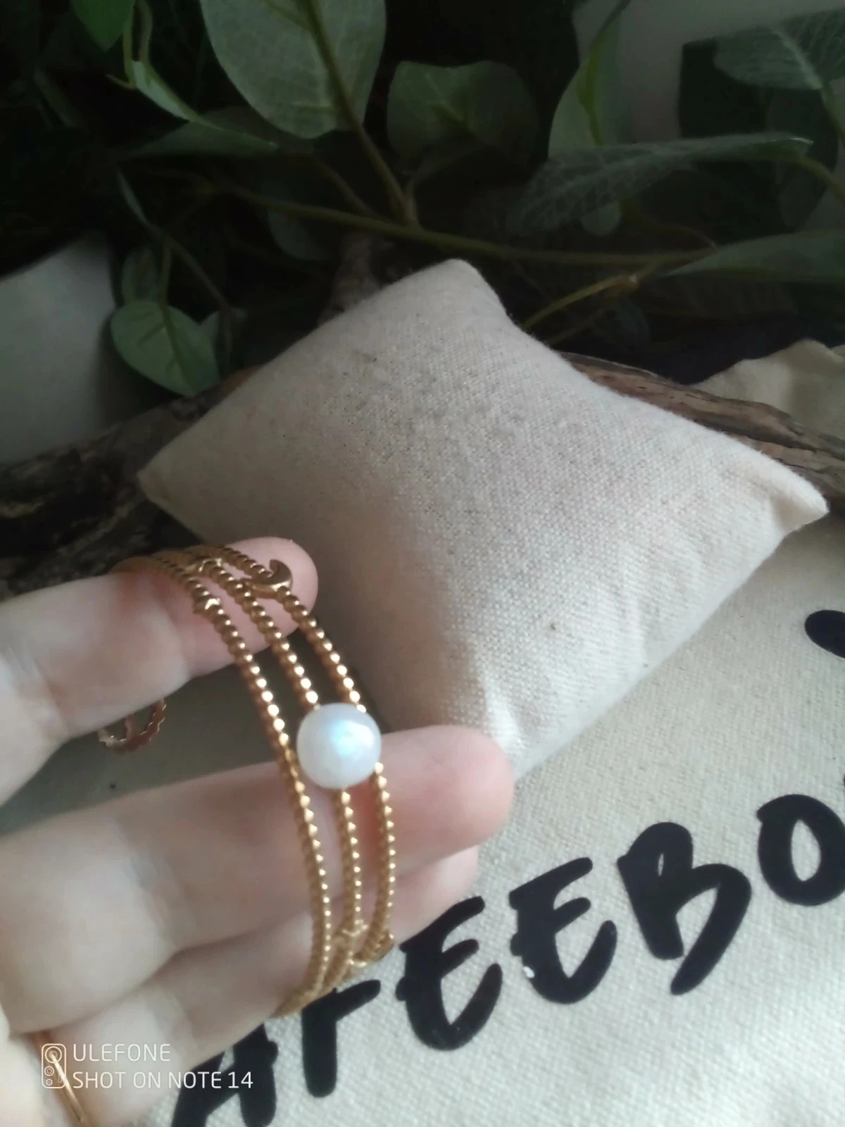 Bracelet bohème acier inoxydable et pierre de lune – photo 2